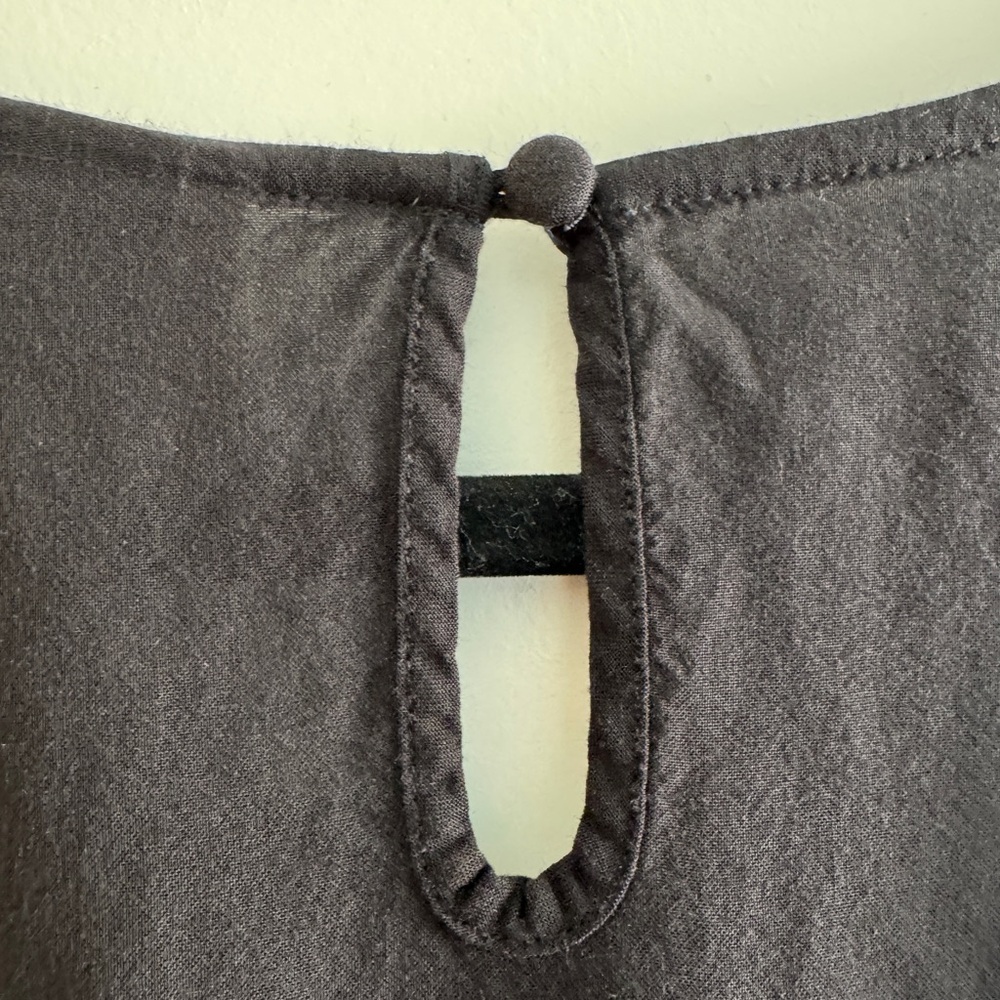 Mossimo Black V-Neck Smocked-Waist Mini Dress w/Pockets - Picture 7 of 13